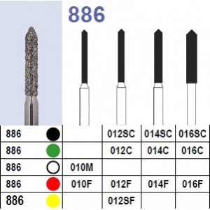 Fraise diamantée N°886 boîte 10 pièces