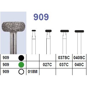 Fraise diamantée N°909 boîte 10 pièces